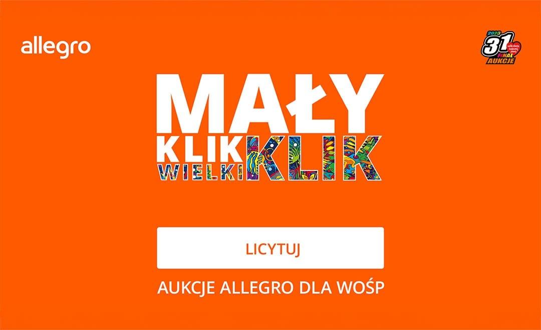 MAŁY KLIK na Allegro, WIEKI KLIK dla WOŚP!